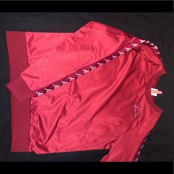 UNISEX Burgundy Long sleeve Kappa shirt/sweatshirt - Picture 3 of 4